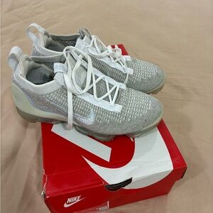Nike Light Gray and White Running Shoes
